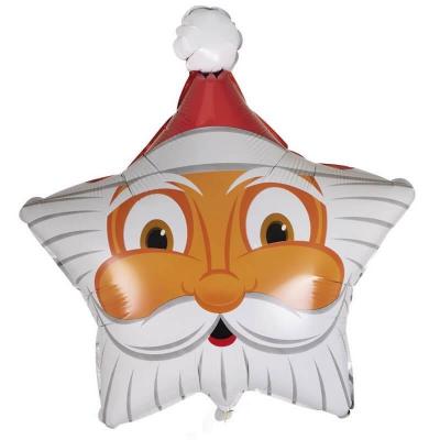 Ballon aluminium etoile pere noel