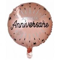 Ballon aluminium joyeux anniversaire rose gold 2