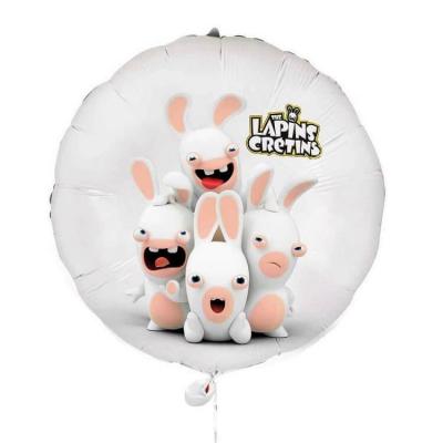 Ballon aluminium lapins cretins air ou helium