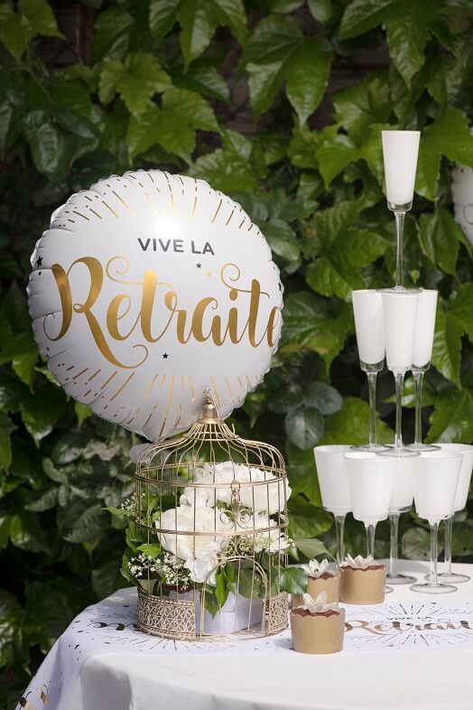 Ballon aluminium vive la retraite