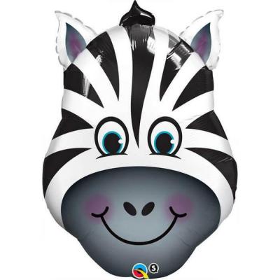 1 Ballon Qualatex animal Zèbre en aluminium de 35 cm (14