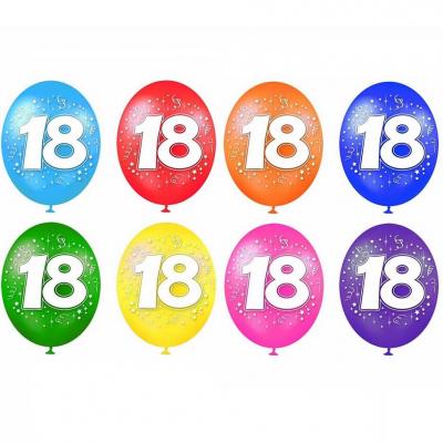 Ballon anniversaire 18ans (x8) REF/BAL02