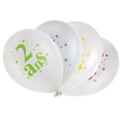 Ballon anniversaire: 2ans (x8) REF/5226