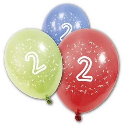 Ballon anniversaire 2ans (x8) REF/BA1002