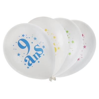 Ballon anniversaire: 9ans (x8) REF/5226