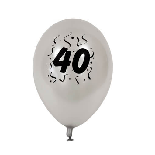Ballon anniversaire argent 40ans