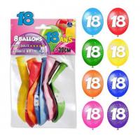 Ballon anniversaire multicolore 18ans