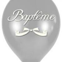 Ballon bapteme argent