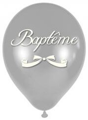 Ballon bapteme argent