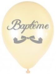 Ballon bapteme ivoire