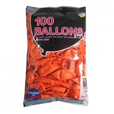 Ballon en latex opaque fabrication francaise 25cm orange