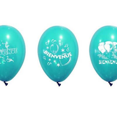 Ballon bienvenue bleu turquoise (x8) REF/BAL229