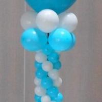 Ballon biodegradable bleu turquoise en latex francais