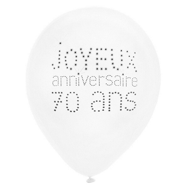 Ballon blanc anniversaire 70ans