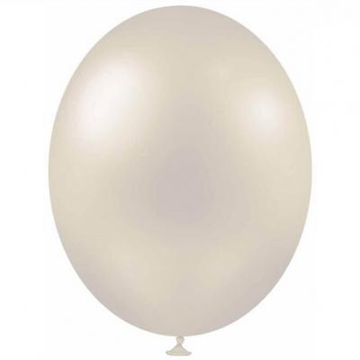 Ballon blanc en latex metallise