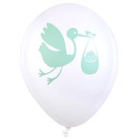 Ballon blanc et vert en latex baby shower