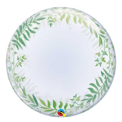 Ballon bubble transparent champetre elegant greenery