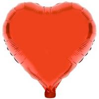 Ballon coeur rouge en aluminium