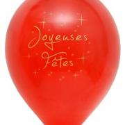 Ballon joyeuses fêtes rouge (x8) REF/4457