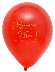 Ballon joyeuses fêtes rouge (x8) REF/4457