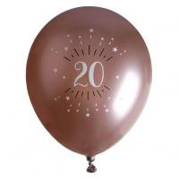 Ballon elegant anniversaire 20 ans rose gold 30cm