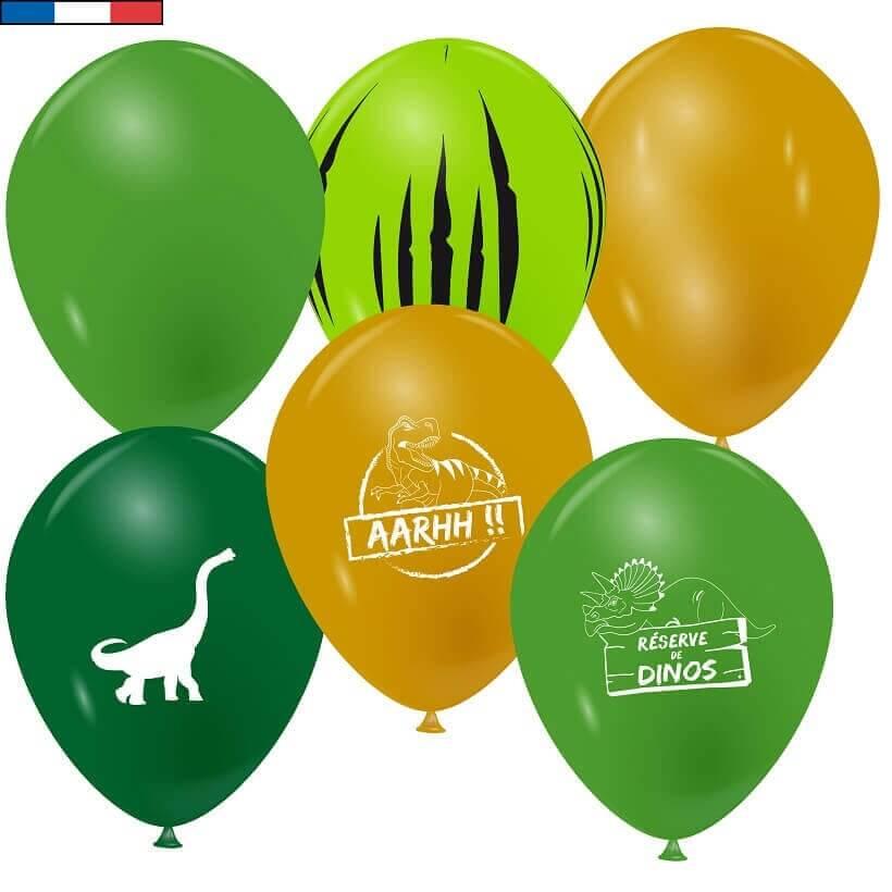 Ballon latex multicolore Dinosaure 30 cm REF/50721