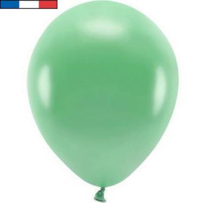 Ballon en latex naturel vert menthe fabrication francaise 25cm