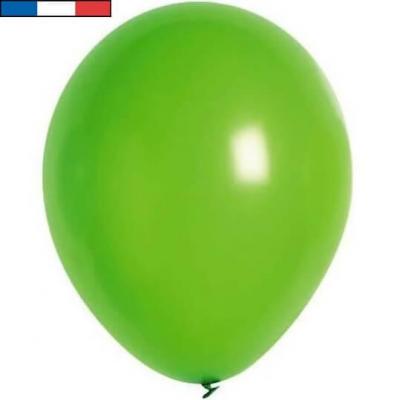 Ballon en latex naturel vert prairie fabrication francaise 25cm