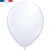 Ballon en latex opaque fabrication francaise 25cm blanc