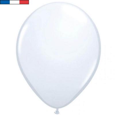 Ballon français en latex opaque 25cm blanc (x100) REF/1990