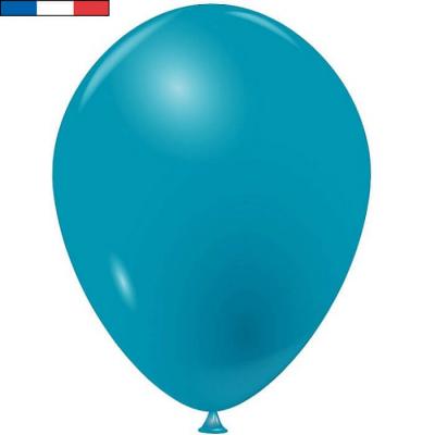 Ballon en latex opaque fabrication francaise 25cm bleu turquoise