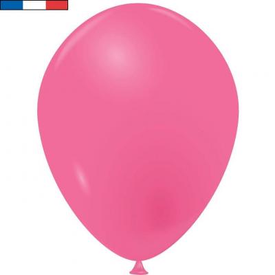 Ballon français en latex opaque 25cm rose bonbon (x100) REF/2010
