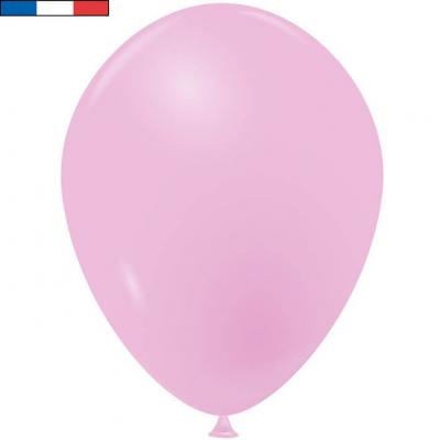 Ballon français en latex opaque 25cm rose pastel (x100) REF/51780