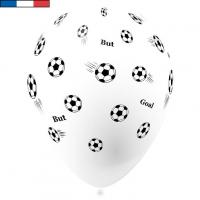 Ballon football blanc en latex de fabrication francaise