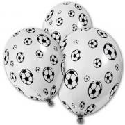Ballon football blanc et noir en latex (x5) REF/BA1495