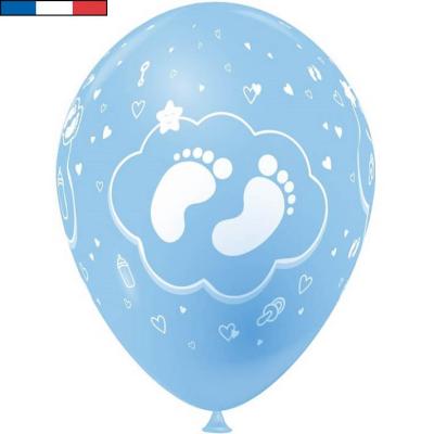 Ballon francais bleu ciel en latex naissance