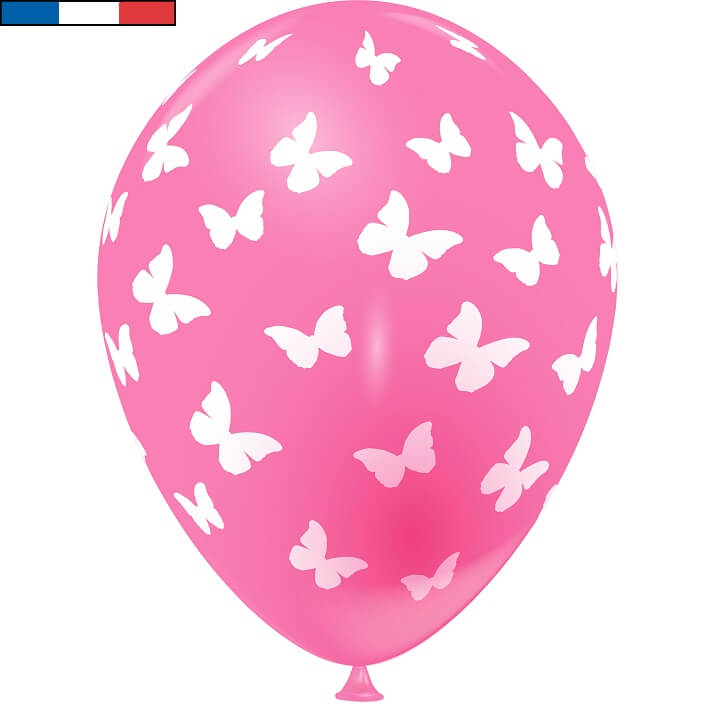 Bolduc fuchsia avec attache pour ballon (x12) REF/BAL355