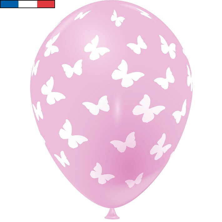 Ballon rond en papillon anniversaire 18, emballé, 1Pc