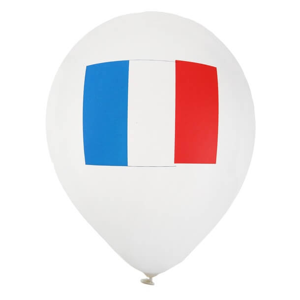 Ballon français naissance opaque en latex bleu pâle R/43655