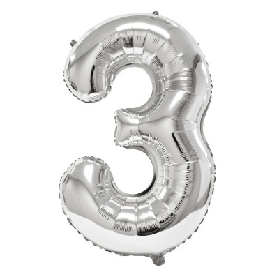 Ballon aluminium anniversaire 8ans argent BA3000-BA3008