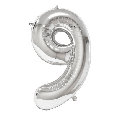 Ballon aluminium anniversaire 8ans argent BA3000-BA3008