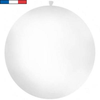 Ballon geant blanc en latex de fabrication francaise