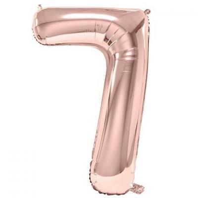 Ballon géant 86cm chiffre 7 rose gold pour fête anniversaire (x1) REF/BA3012