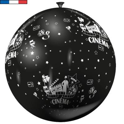 Ballon français géant cinéma noir et blanc 1m en latex (x1) REF/37531