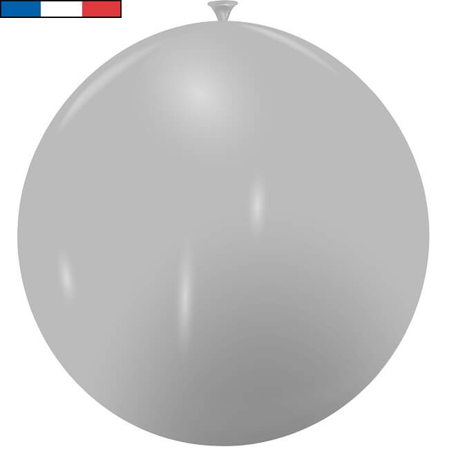 Ballon geant gris en latex de fabrication francaise