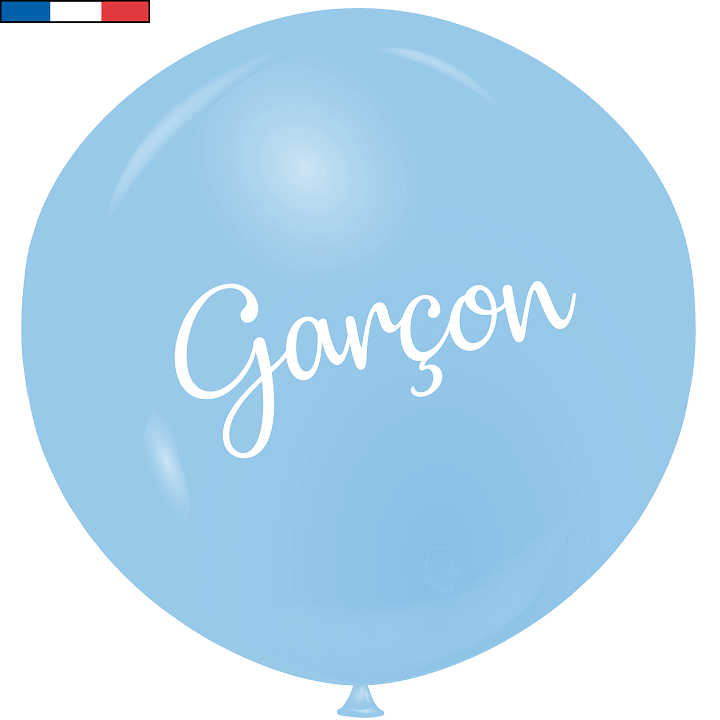 Ballon en latex géant Baby Shower garçon bleu de 100 cm REF/51230