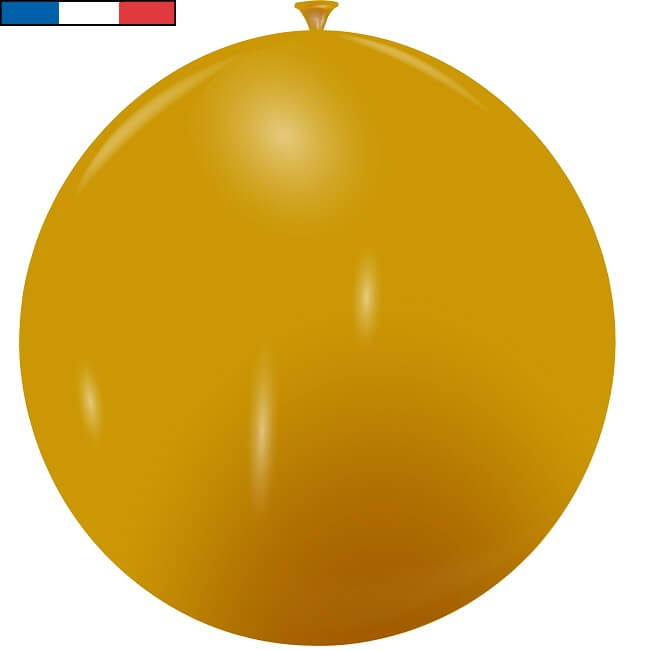 Ballon geant or metallique en latex de fabrication francaise