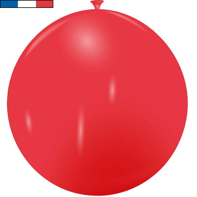 Ballon geant rouge en latex de fabrication francaise