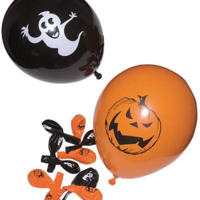 Ballon Halloween orange et noir (x10) REF/10330