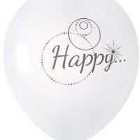 Ballon happy blanc